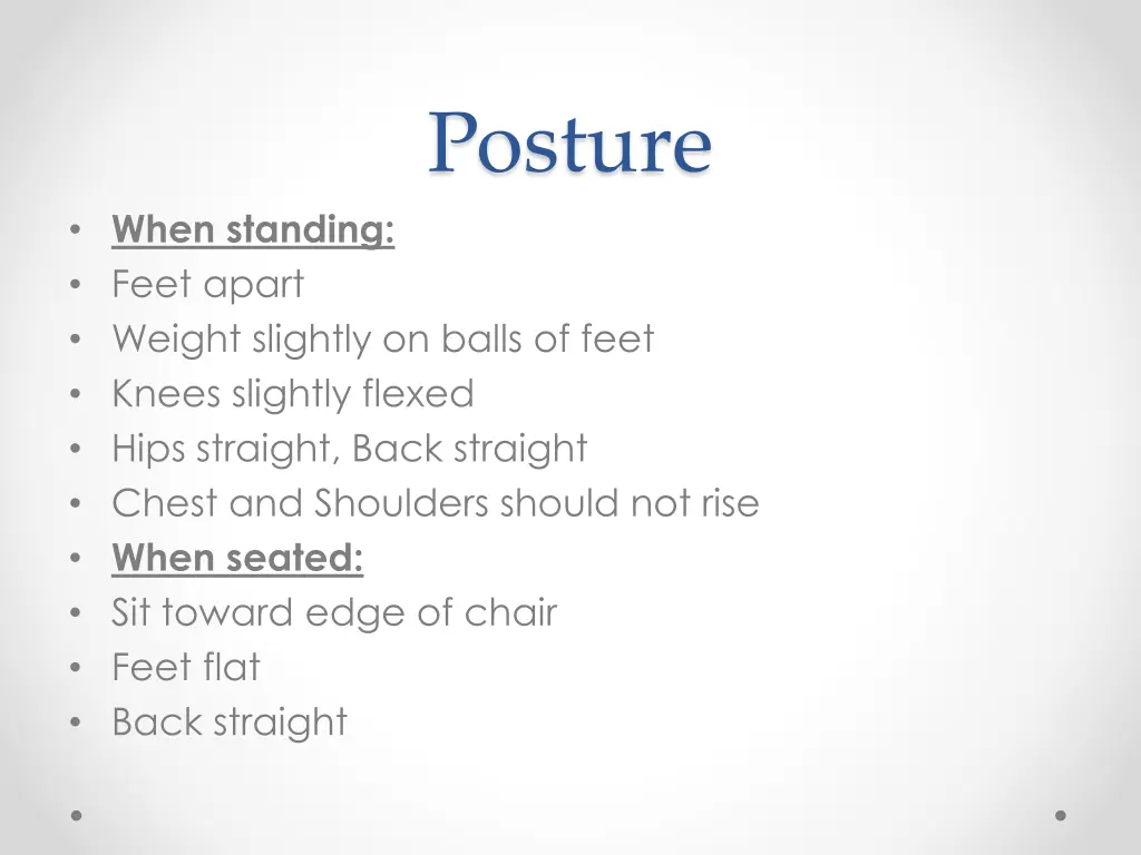posture