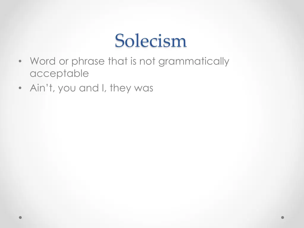 solecism