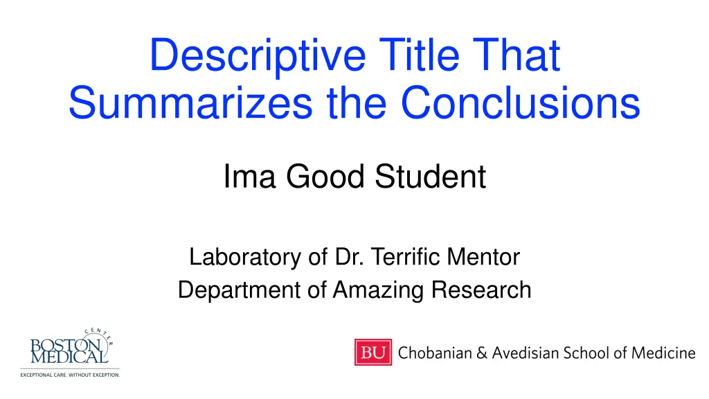 descriptive title that summarizes the conclusions