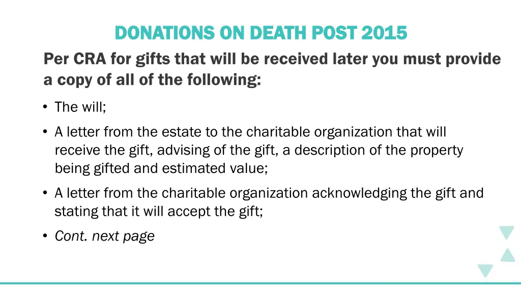 donations on death post 2015 donations on death