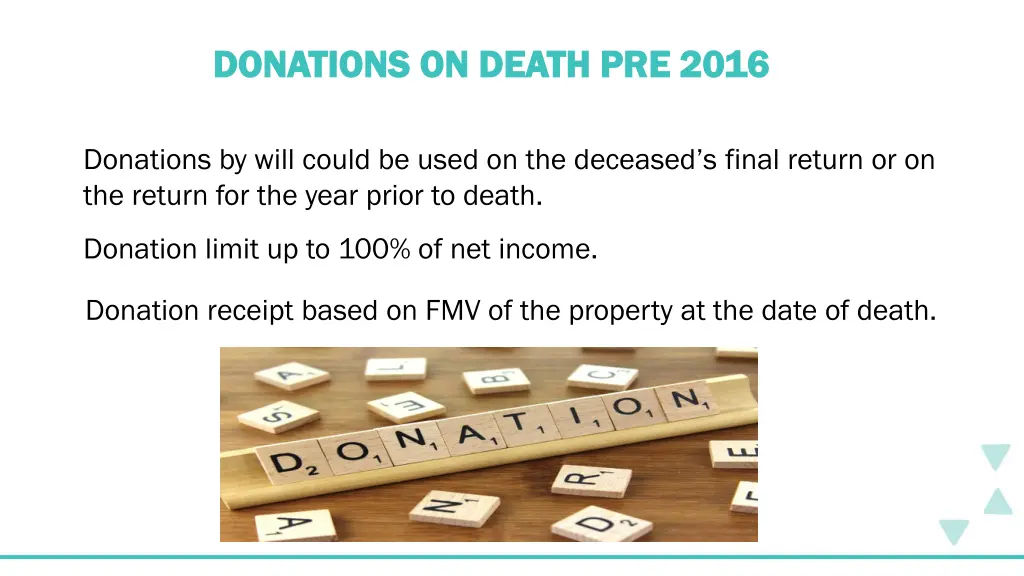 donations on death pre 2016 donations on death