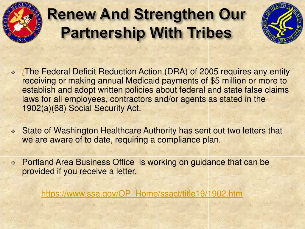 the federal deficit reduction action dra of 2005