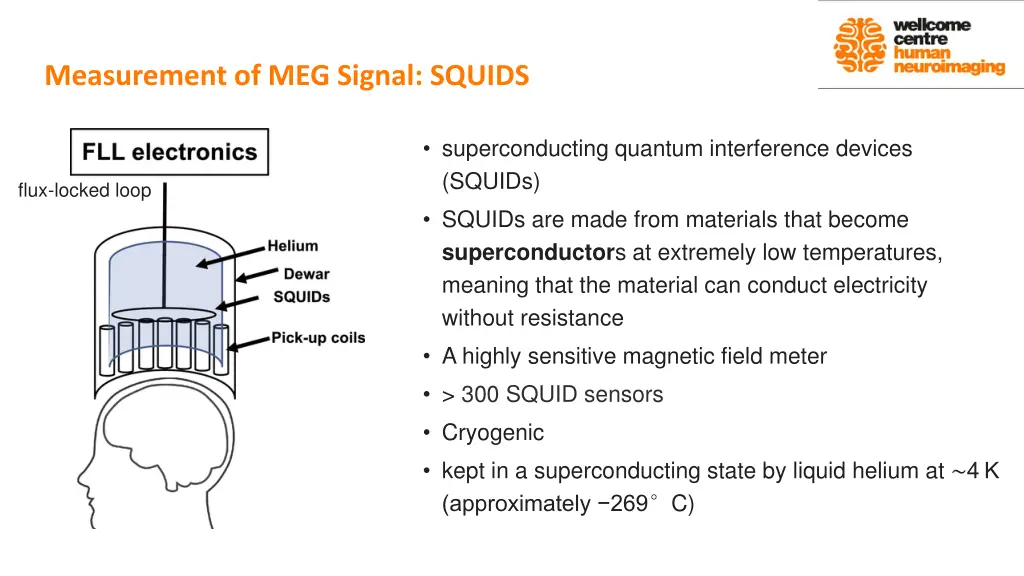 measurement of meg signal squids