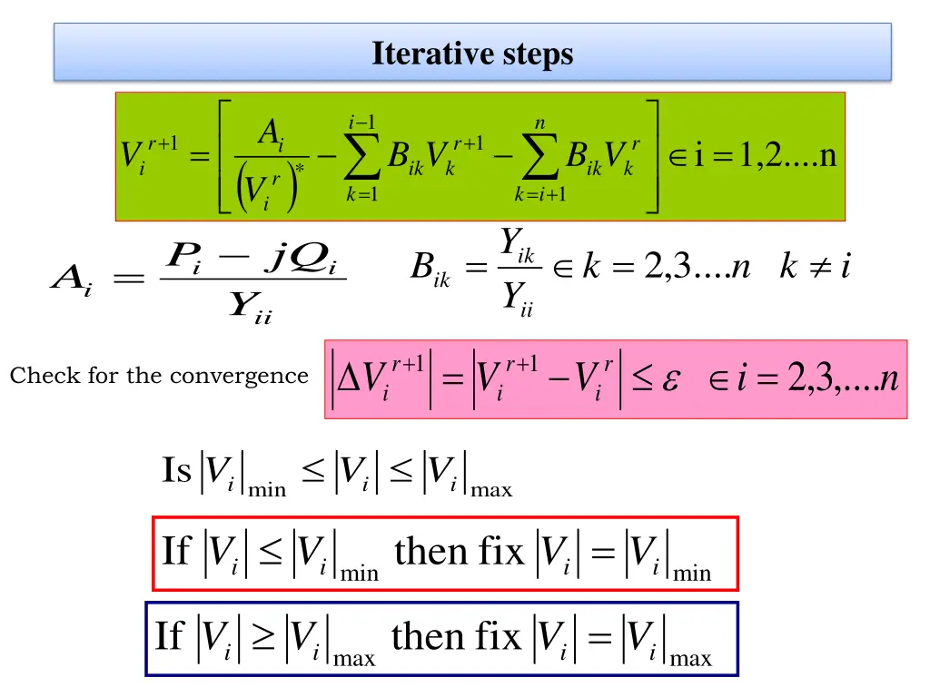 iterative steps