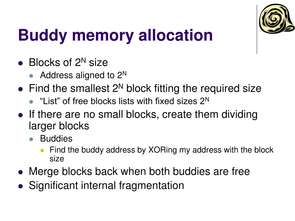 buddy memory allocation