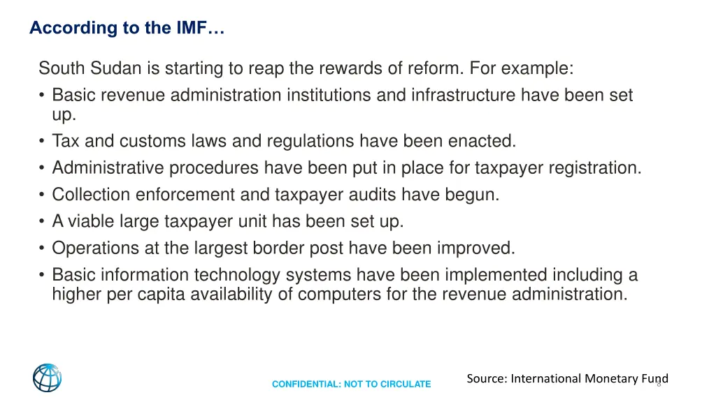 according to the imf