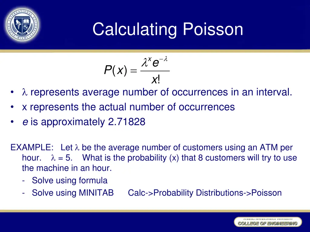 calculating poisson