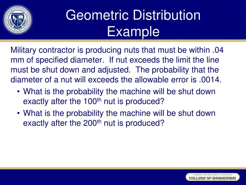 geometric distribution example 1
