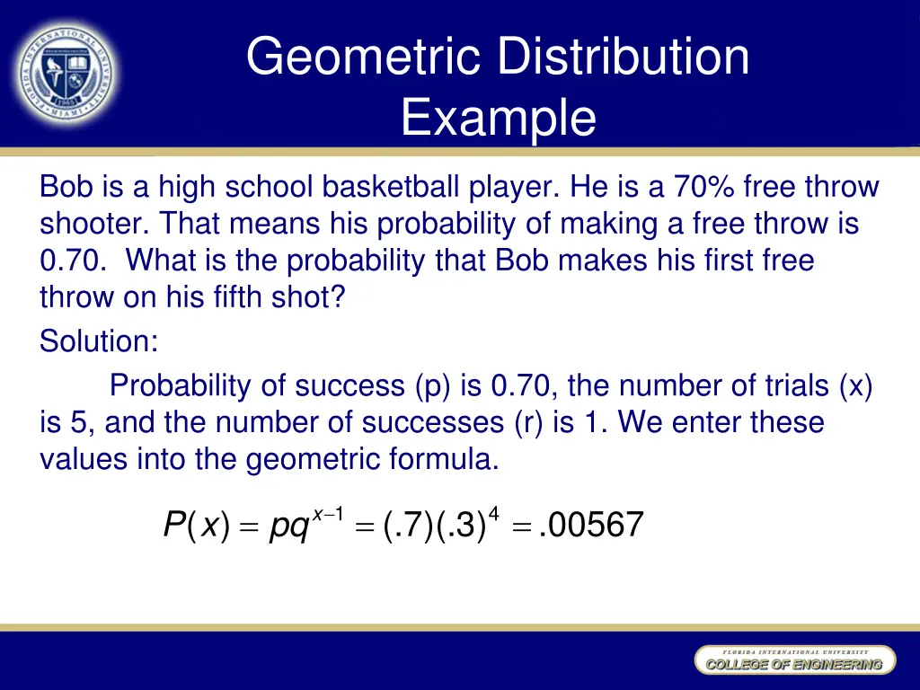 geometric distribution example