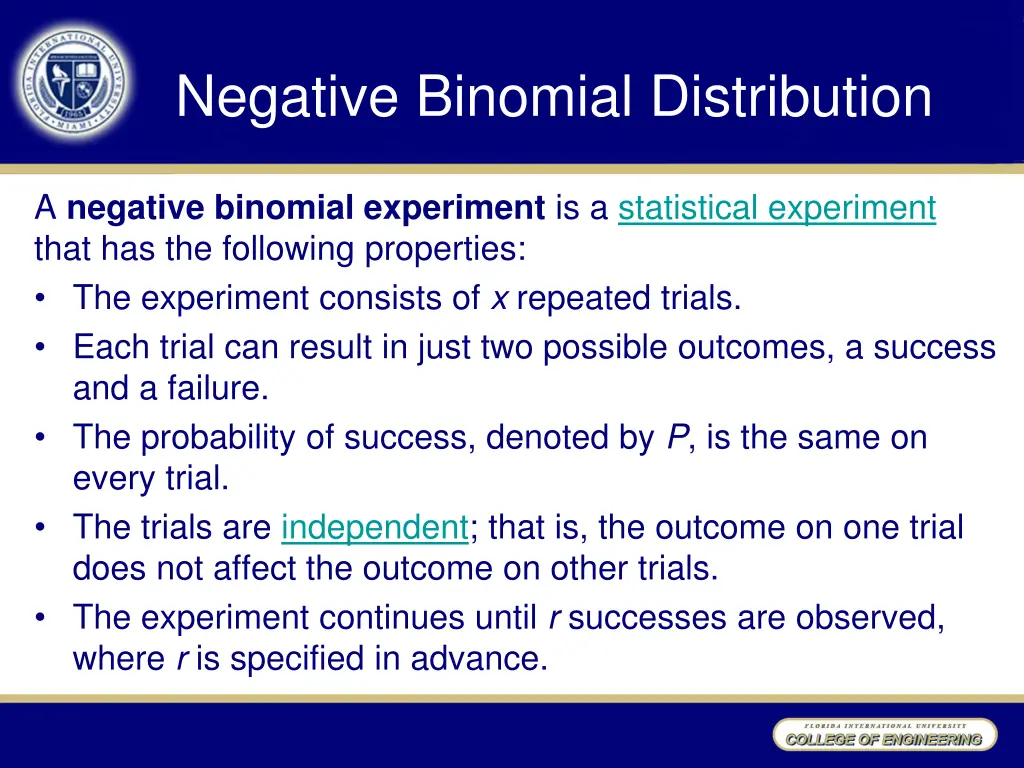 negative binomial distribution