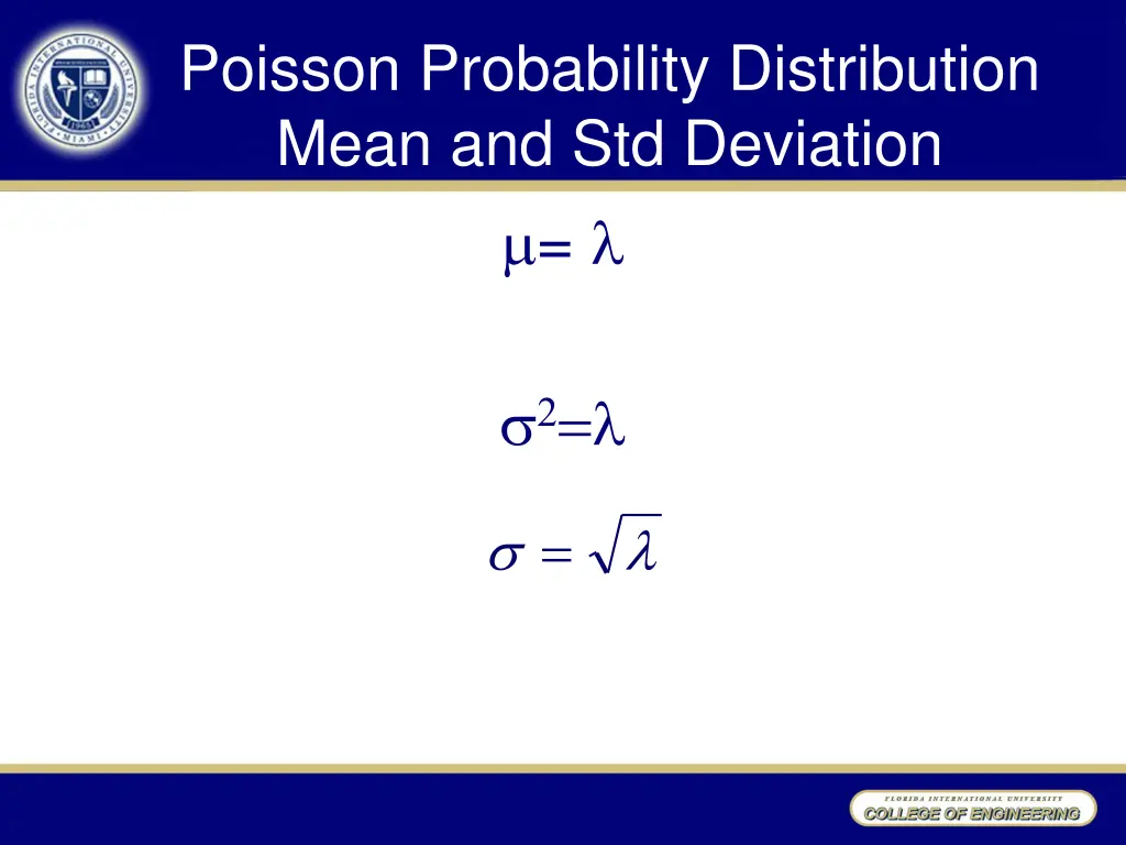 poisson probability distribution mean