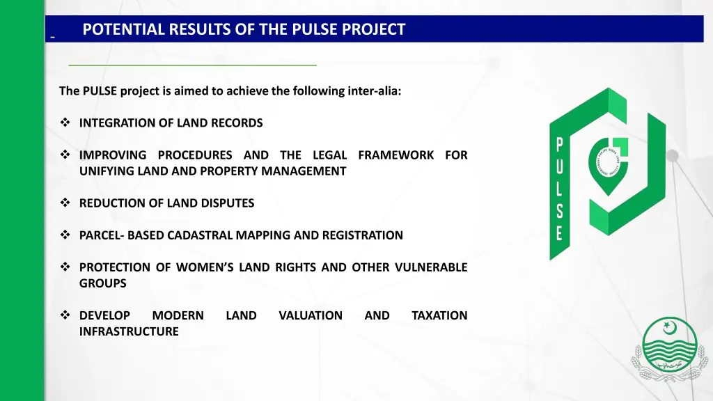 potential results of the pulse project