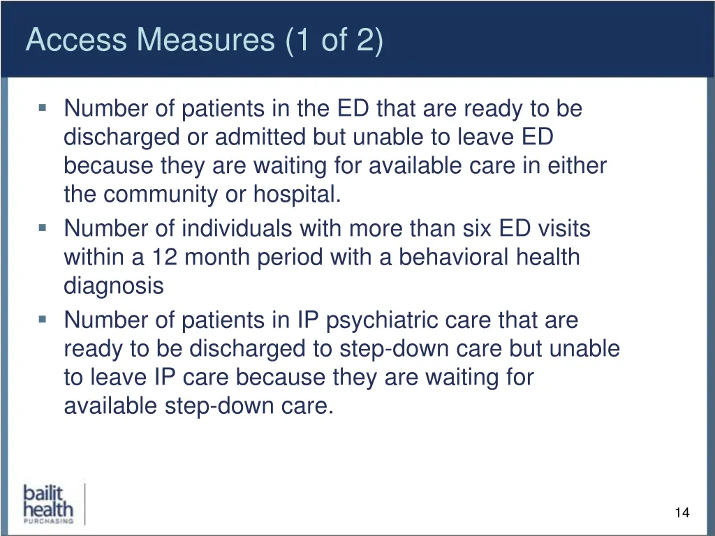 access measures 1 of 2