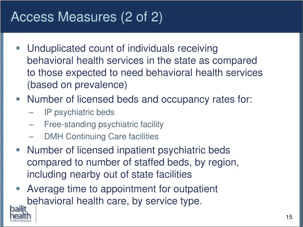 access measures 2 of 2