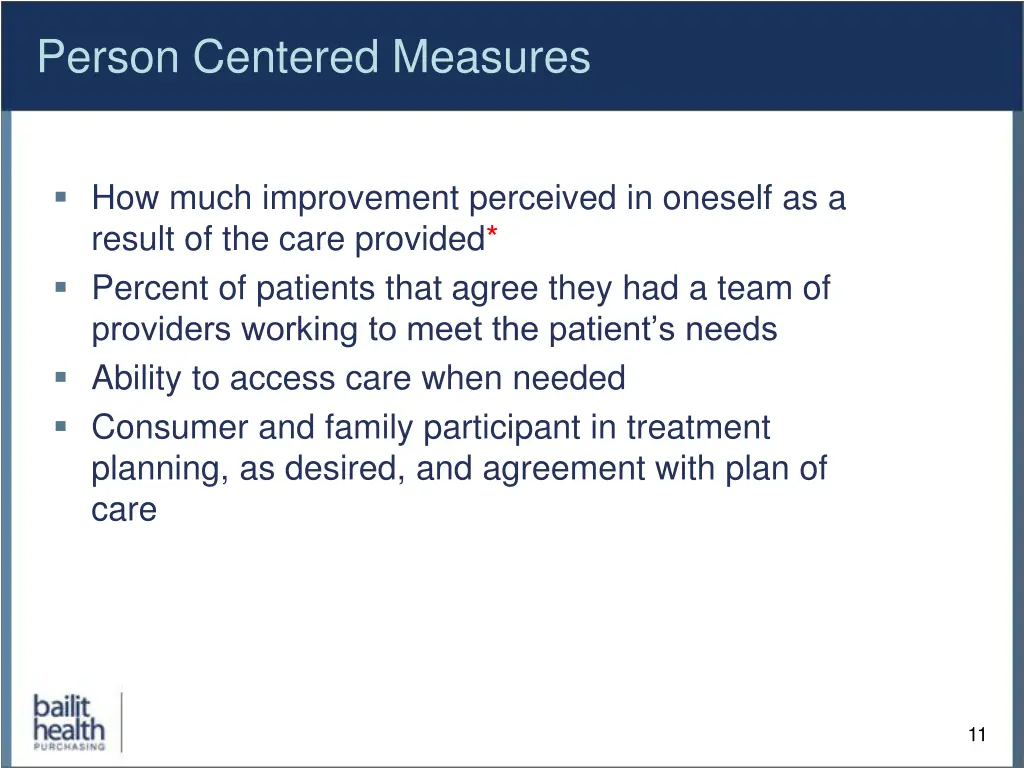 person centered measures