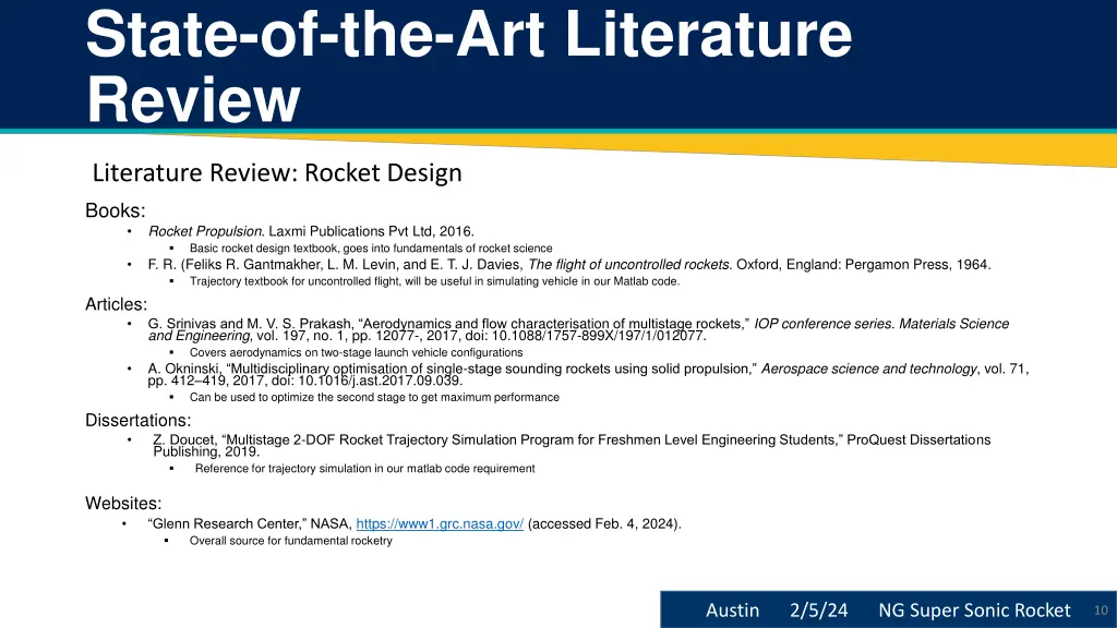 state of the art literature review 1