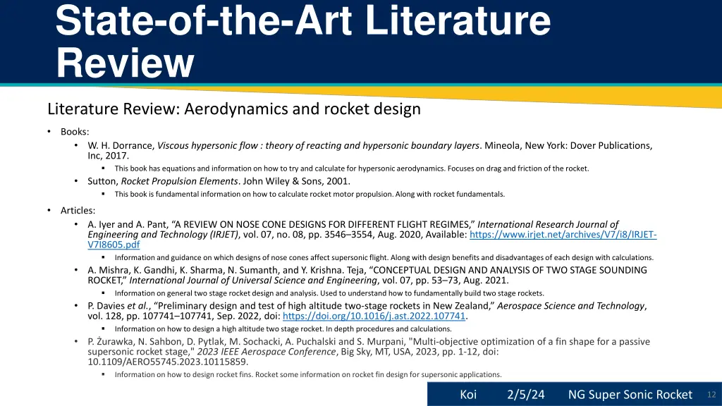 state of the art literature review 2