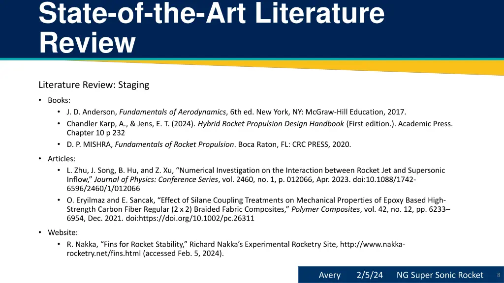 state of the art literature review