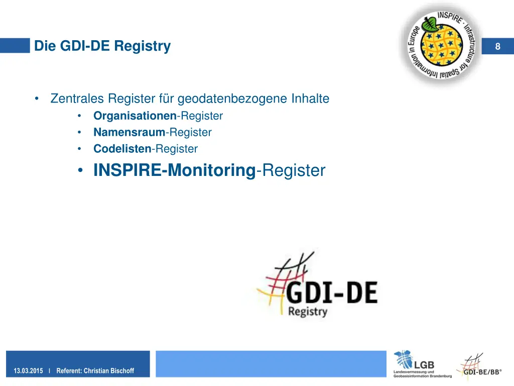 die gdi de registry