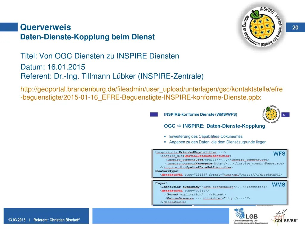 querverweis daten dienste kopplung beim dienst