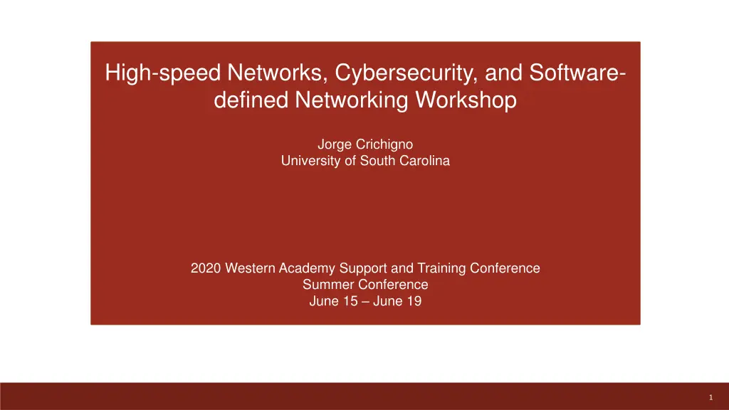 high speed networks cybersecurity and software