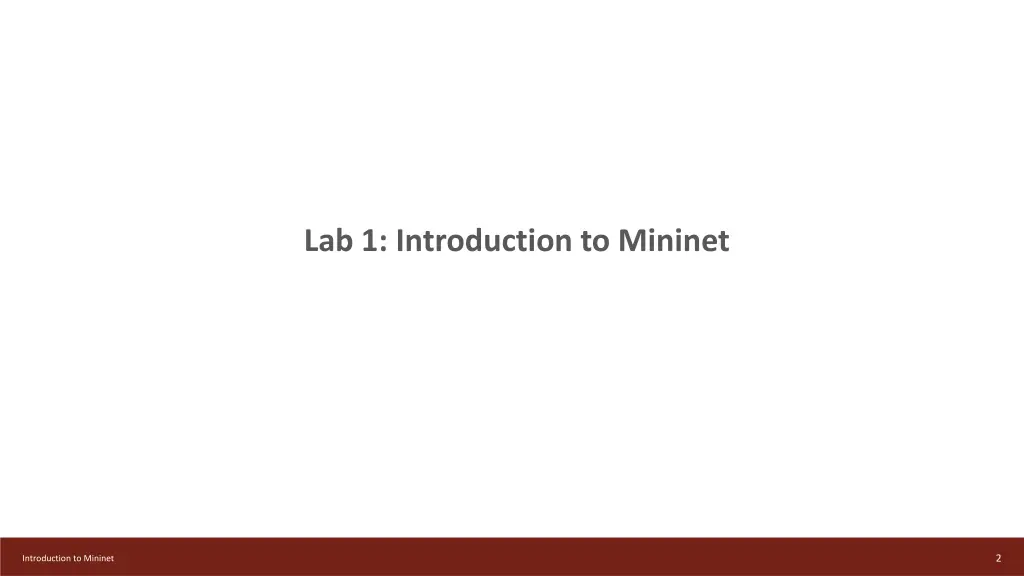 lab 1 introduction to mininet