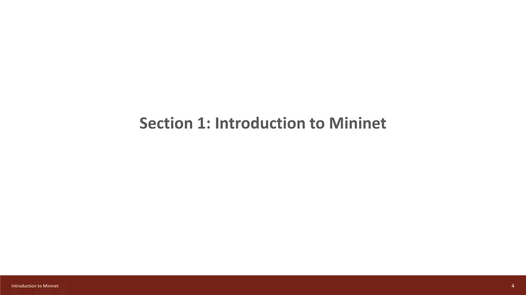 section 1 introduction to mininet