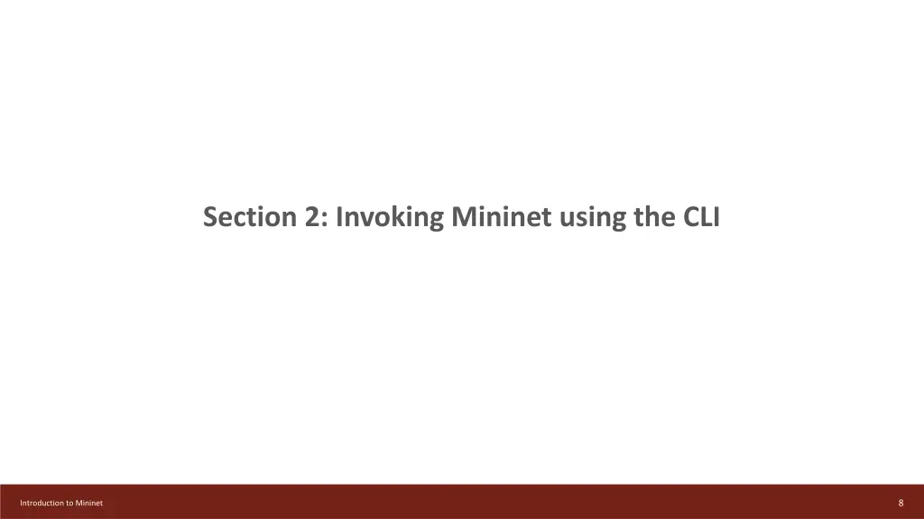 section 2 invoking mininet using the cli