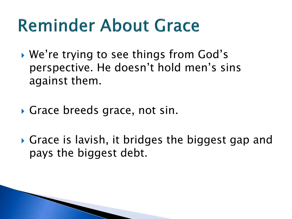 we re trying to see things from god s perspective