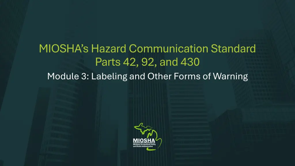 miosha s hazard communication standard parts