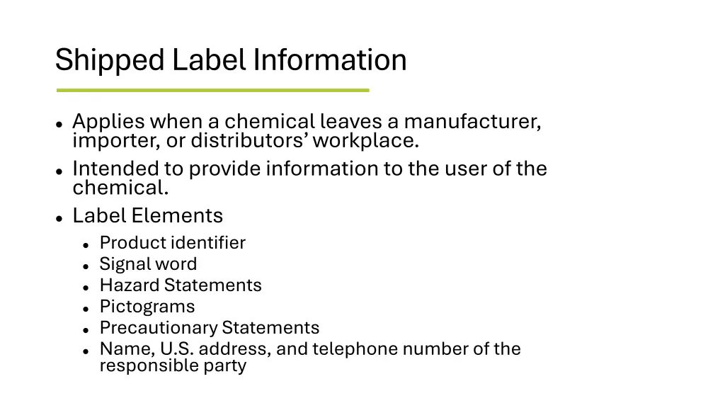 shipped label information