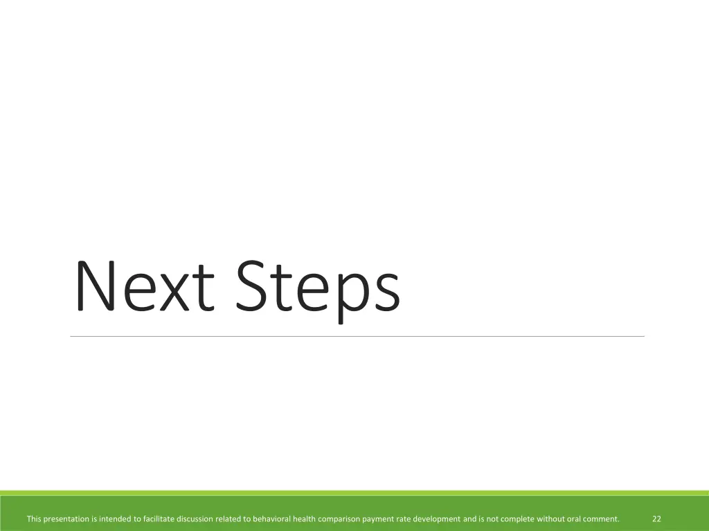 next steps
