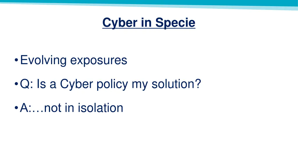 cyber in specie