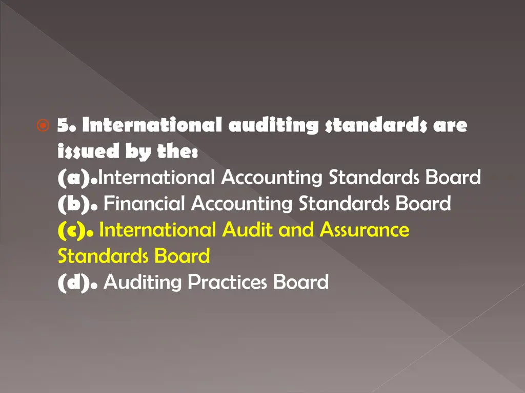 5 international auditing standards are issued