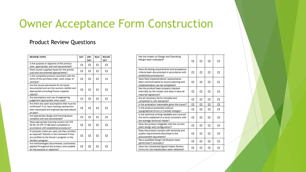 owner acceptance form construction 1