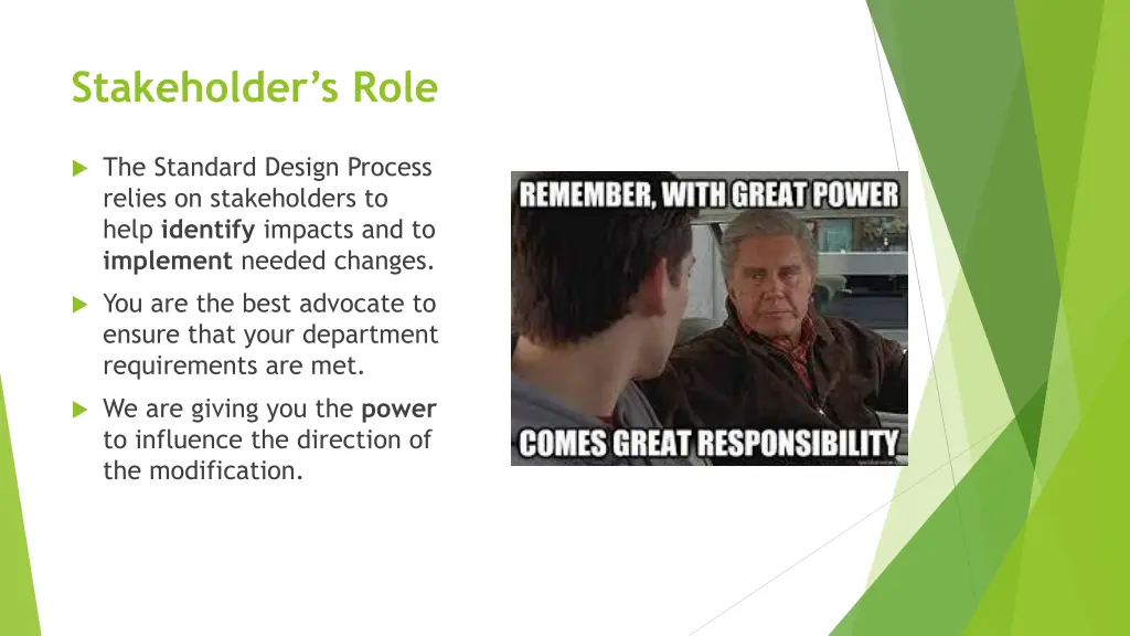 stakeholder s role