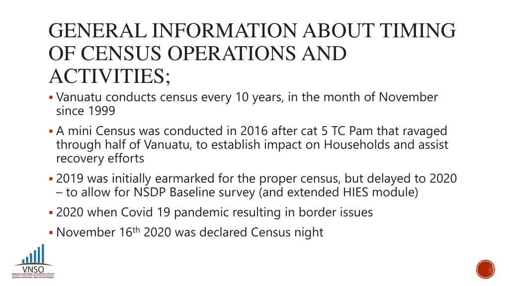 general information about timing of census