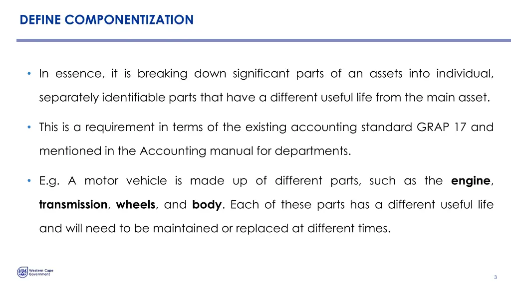 define componentization