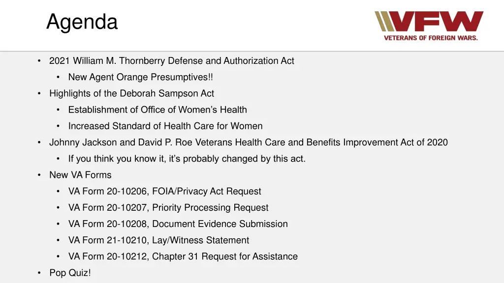 agenda