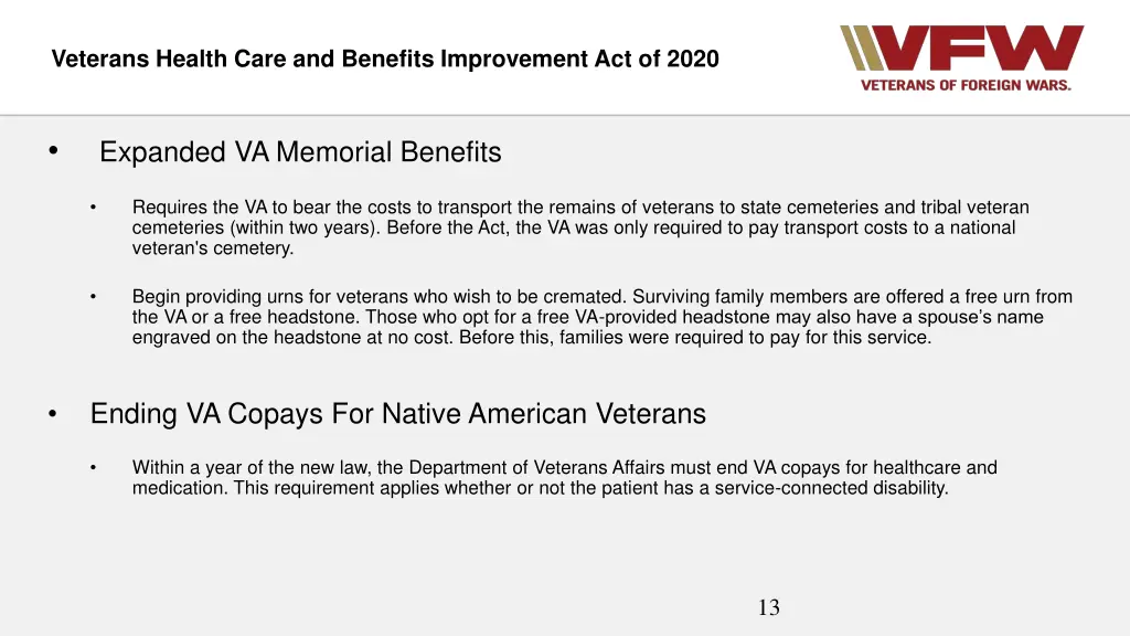 veterans health care and benefits improvement 1