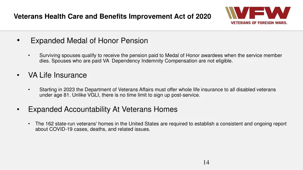 veterans health care and benefits improvement 2