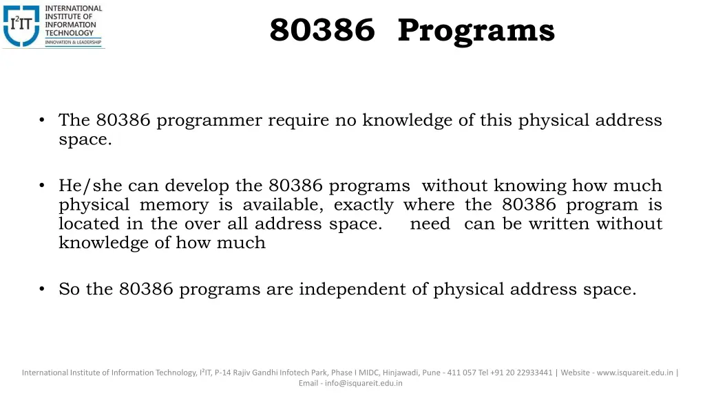 80386 programs