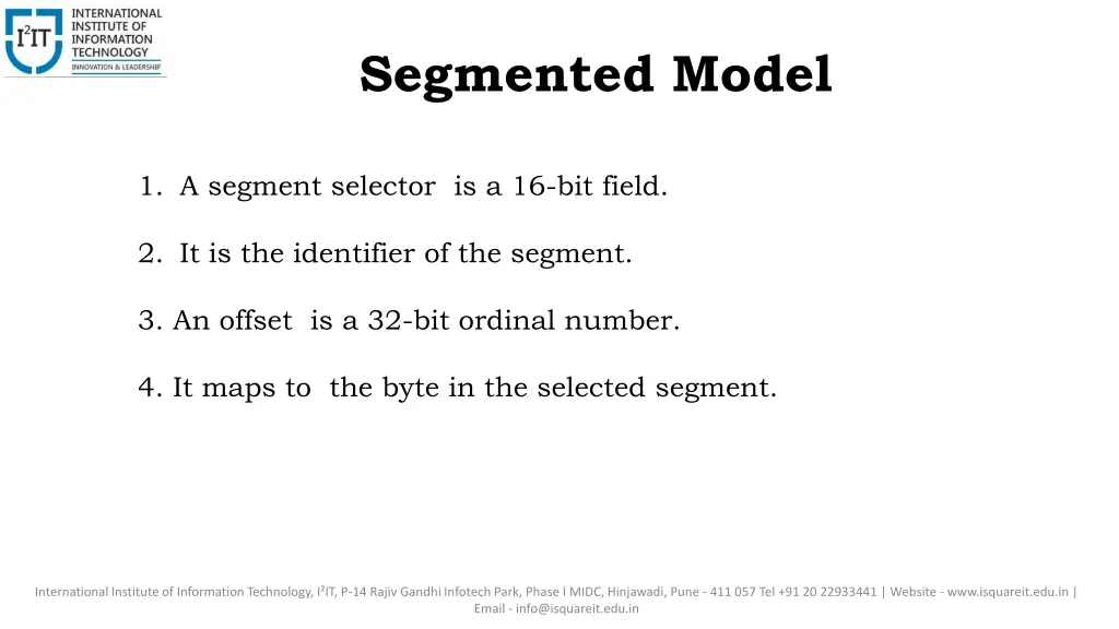 segmented model 2