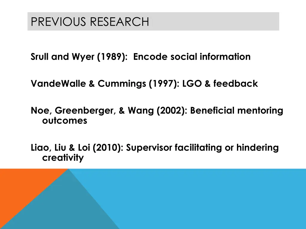 previous research
