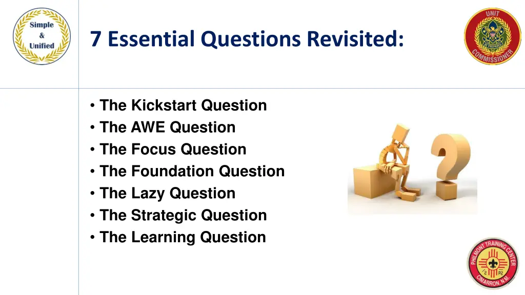 7 essential questions revisited