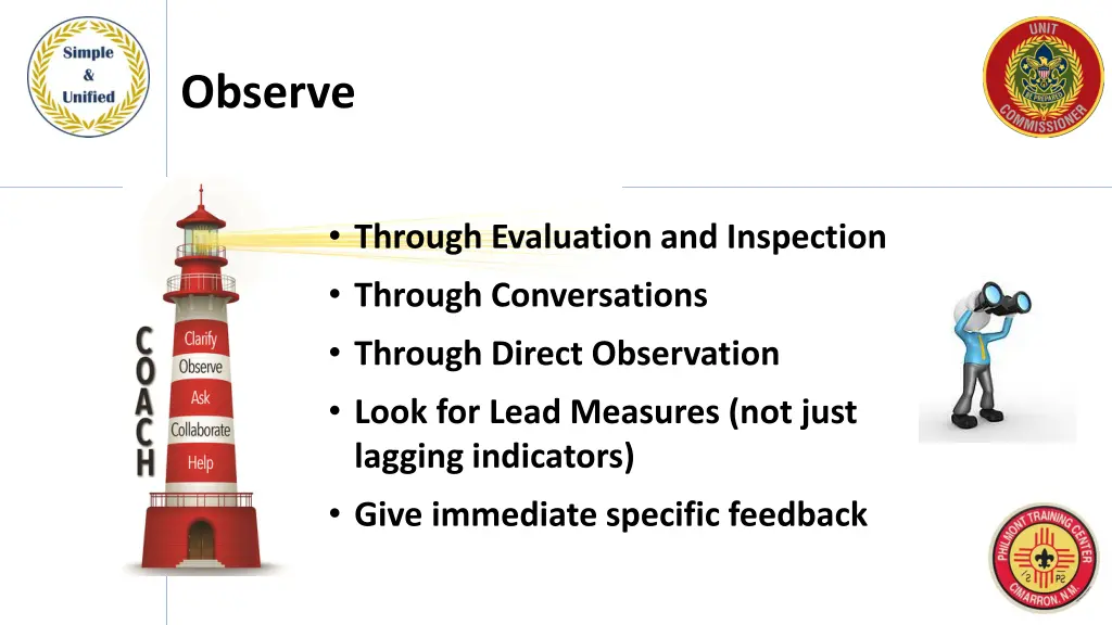 observe
