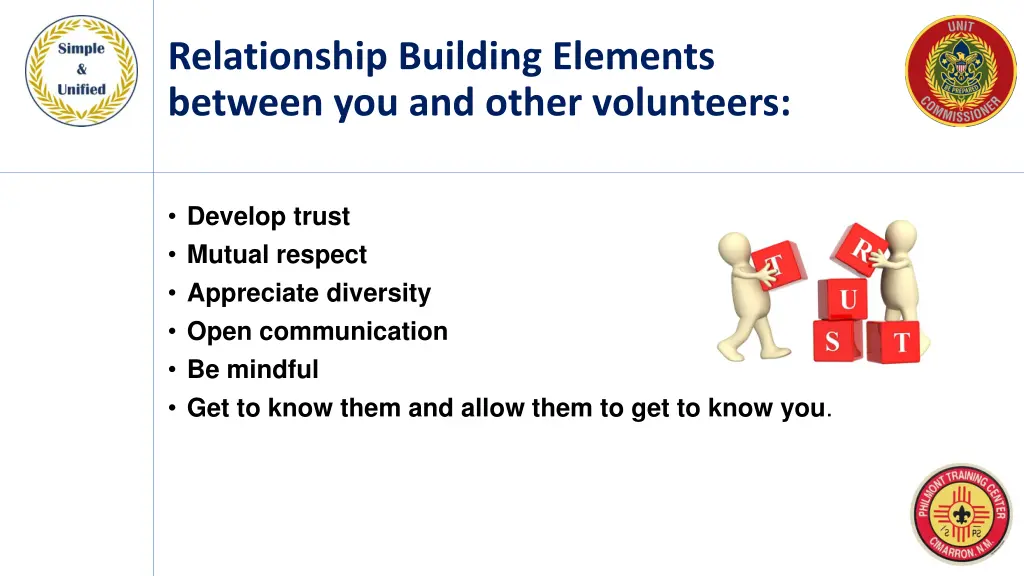 relationship building elements between