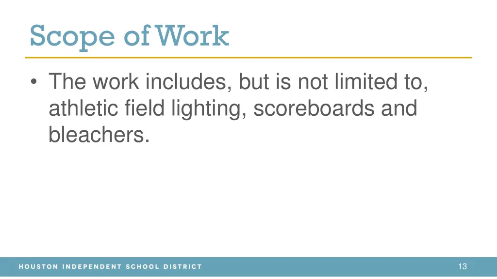 scope of work