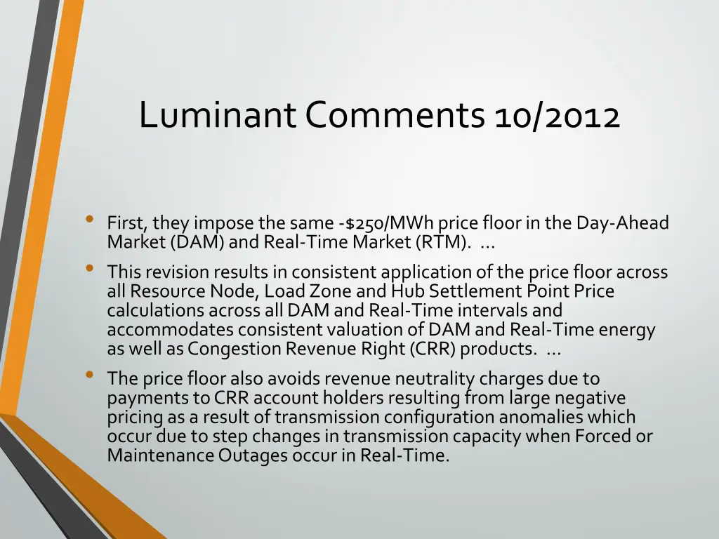 luminant comments 10 2012
