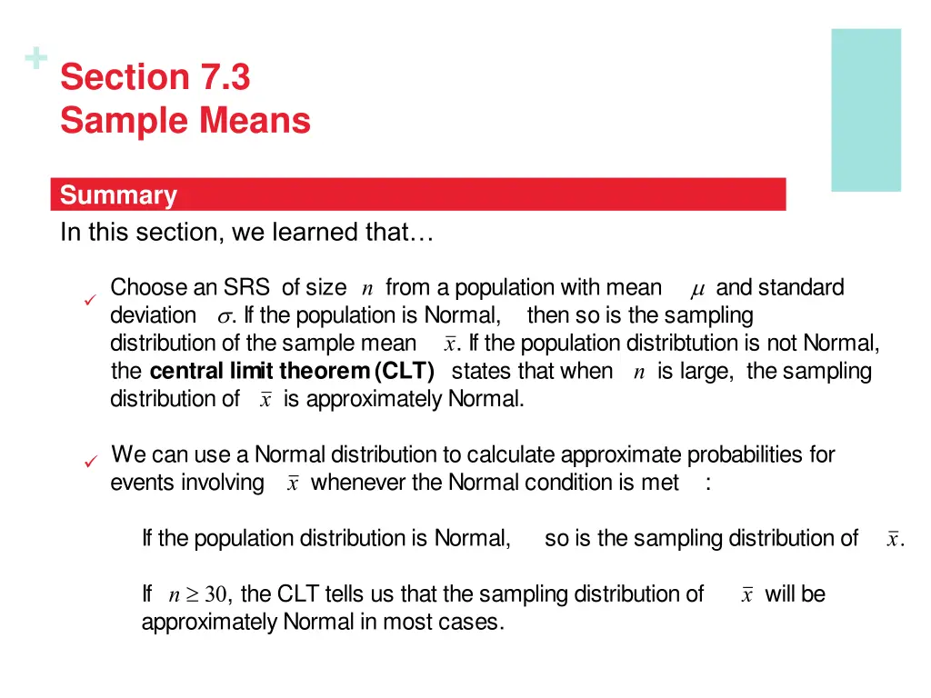 section 7 3 sample means 2